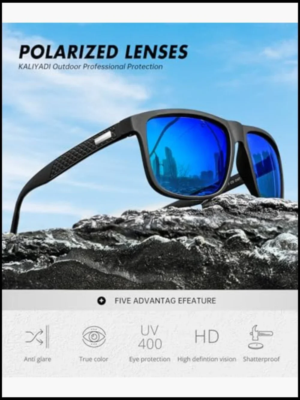 Polarized Sunglasses with UV400 Protection for Driving Fishing Golf
